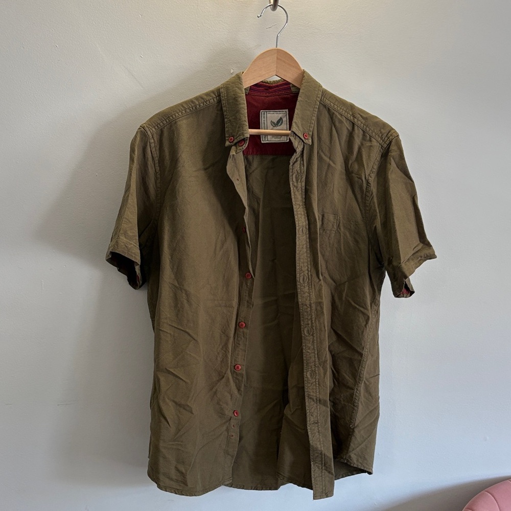Alexander Julian Olive Casual Button Down Shirt